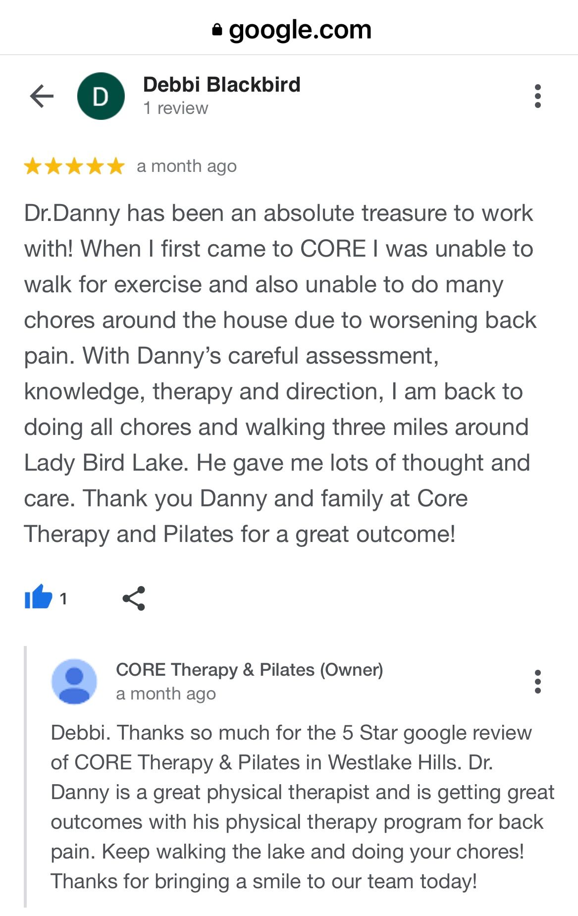Dr. Danny Masters, Pilates Physical Therapist in Westlake Austin reviews 3