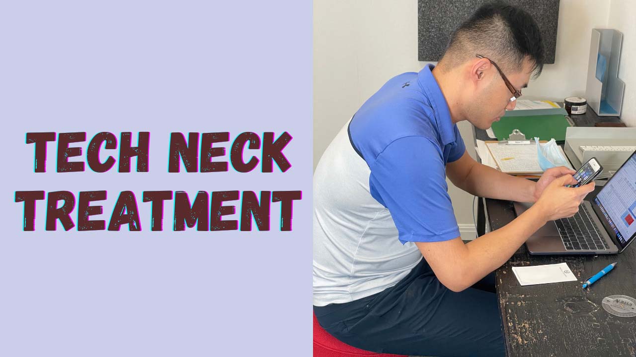 Dr Andy show us the right posture to avoid tech neck